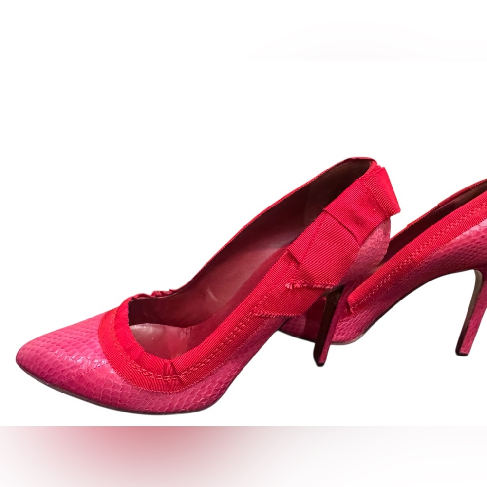 Lanvin Python Leather Pointed Toe Stiletto Heels … - image 7